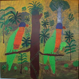 Parrots - Painting - Emily Murray