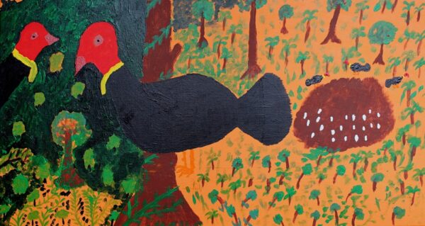 Bush Turkeys - Painting - Emily Murray