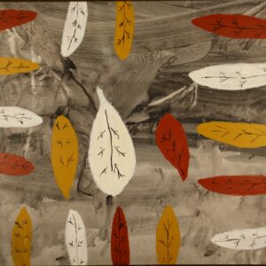 Jirrbal, rainforest leaves in traditional colours - Painting - Ninney Murray