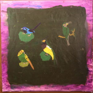 Rainforest Birds - Painting - Sally Murray (deceased)